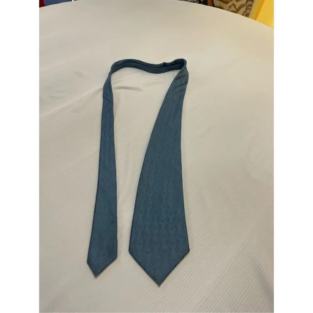 Gucci Vintage Blue Silk Necktie Tie
